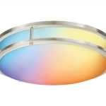 Commercial Electric 16 in. Smart Round RGB Color Selectable LED Brushed Nickel Flush Mount